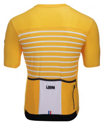 LeBram Ventoux Korte Mouw Jersey Geel Slim Fit
