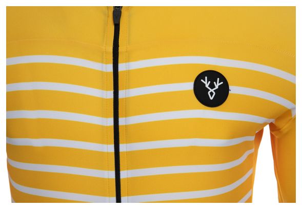 LeBram Ventoux Korte Mouw Jersey Geel Slim Fit