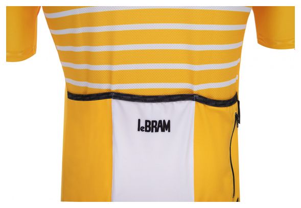 LeBram Ventoux Korte Mouw Jersey Geel Slim Fit