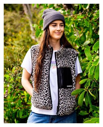 Wendeweste DHaRCO Sherpa Leopard für Damen