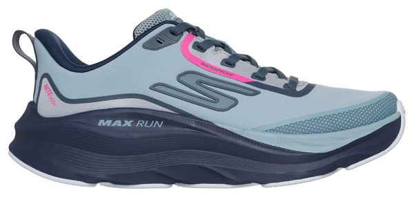 Skechers Waterproof Max Cushioning Max Run Vorteza Running Shoes, Gray, Women's