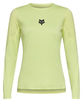 Maillot de manga larga Fox Flexair verde para mujer