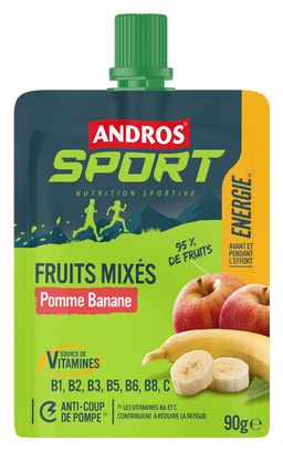 Purée Énergétique Andros Sport Energie Pomme/Banane 4x90g