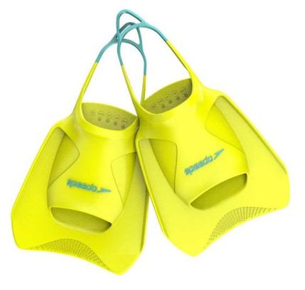 Paar Speedo Biofuse Fitnessflossen - Hyper Gelb/Arctic Glass