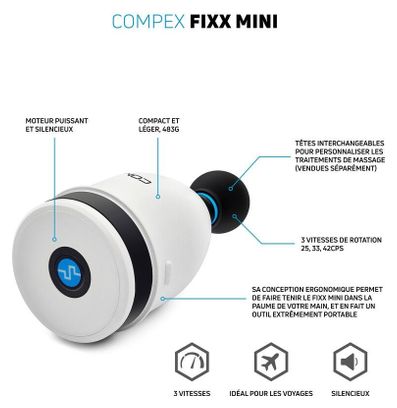 Compex Fixx™ Mini Super Lichtgewicht Zelfmassager Wit