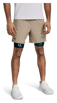 Heren Under Armour Vanish 6in Beige Korte Broek