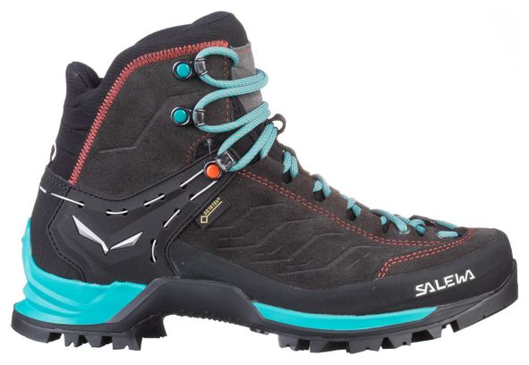 Zapatos De Senderismo Mujer Salewa Mountain Trainer Mid Gore-Tex Marrón / Azul