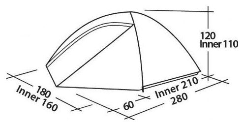 Tente de camping Easy Camp Meteor 300 Vert