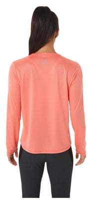 Maillot manches longues Asics FujiTrail Logo Corail Femme