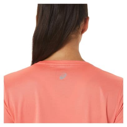 Maillot manches longues Asics FujiTrail Logo Corail Femme