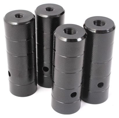 BMX PEGS 2 PAIRES NOIR ACIER 10/14MM KHEBIKES