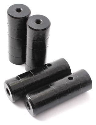 BMX PEGS 2 PAIRES NOIR ACIER 10/14MM KHEBIKES