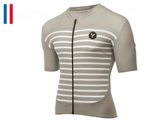 LeBram Ventoux Kurzarm Jersey Grau Slim Fit