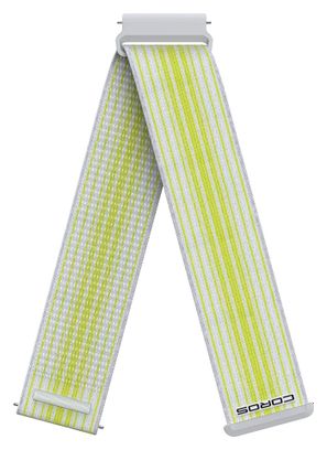 Uhrenarmband für Coros Pace 4, 22 mm, Nylon, weiß-gelb
