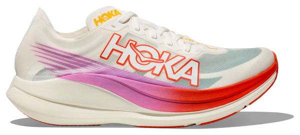 Chaussures Running Hoka Rocket X 2 Blanc/Rouge/Rose Unisexe