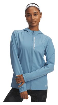 Chaqueta cortavientos Under Armour OutRun The Storm, azul, mujer