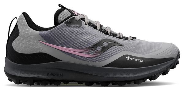 Chaussures Trail Saucony Peregrine 12 GTX Gris Rose Femme