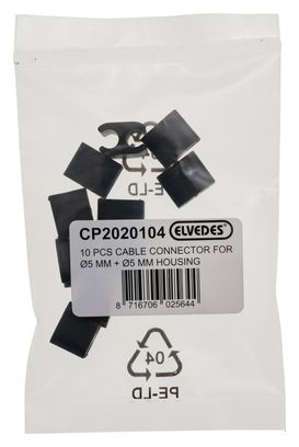 Caja de 10 Clips Duo Elvedes Negro 5.0 mm