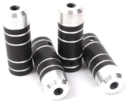 BMX PEGS COP 2 PAIRES NOIR ALU 10/14MM KHEBIKES