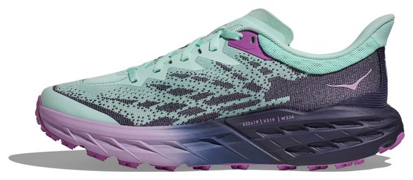 Chaussures de Trail Running Hoka Femme Speedgoat 5 Large D Bleu Violet