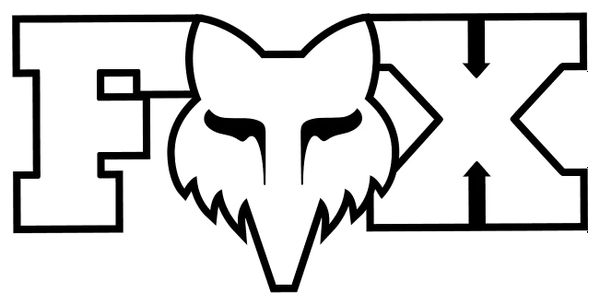 Stickers Fox F Head X 7.6 cm Blanc