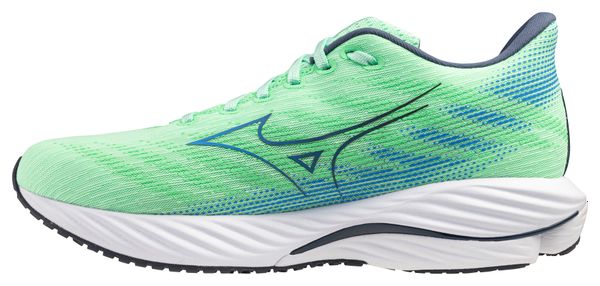 Chaussures Running Mizuno Wave Rider 28 Vert/Bleu Homme
