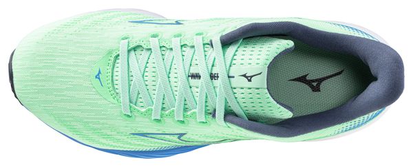 Chaussures Running Mizuno Wave Rider 28 Vert/Bleu Homme