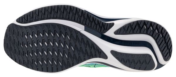 Chaussures Running Mizuno Wave Rider 28 Vert/Bleu Homme
