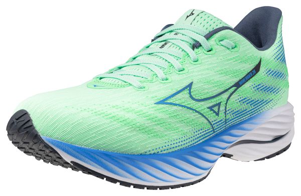 Chaussures Running Mizuno Wave Rider 28 Vert/Bleu Homme