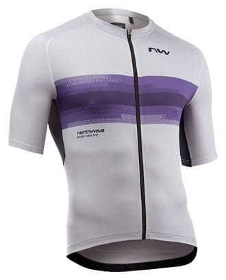 Maillot Manches Courtes Northwave Force Evo Gris/Violet Homme