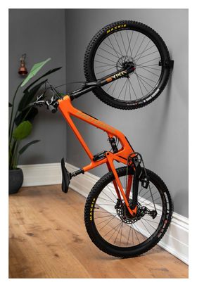 CLUG XL Pour VTT - Support Mural Minimaliste Pour Pneus De 58 à 69 Mm (2.3 à 2.7 Pouces), Blanc/orange