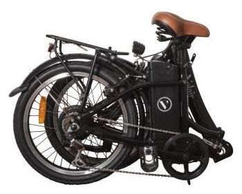 Vélo électrique pliable 20'' - Velair - Shimano 6 Vitesses - Freins a patins - Autonomie 60 km - Cadre aluminium - Noir