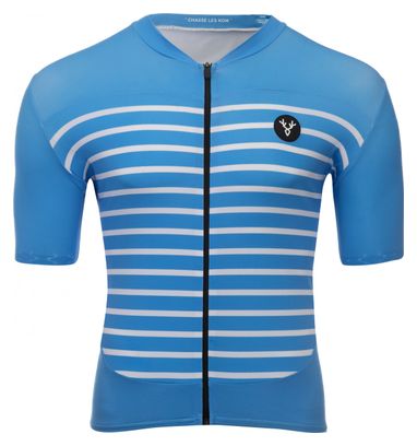 Maillot Manches Courtes LeBram Ventoux Bleu Azur Coupe Ajustée