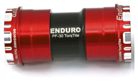 Boîtier de pédalier Enduro Bearings TorqTite BB A/C SS-BB30-24mm-Red