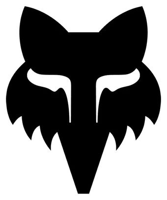 Pegatinas Fox Head10,2 cm Negro