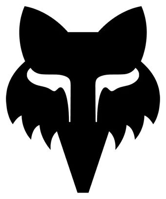 Fox Head Stickers 10.2 cm Black