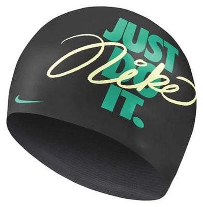 Nike Graphic Silicone Swim Cap Black Green Alltricks