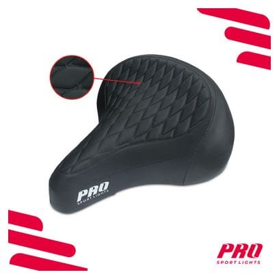 Selle de vélo Royal Cruiser - Noire - Rembourrage en mousse