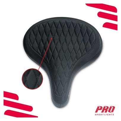 Selle de vélo Royal Cruiser - Noire - Rembourrage en mousse