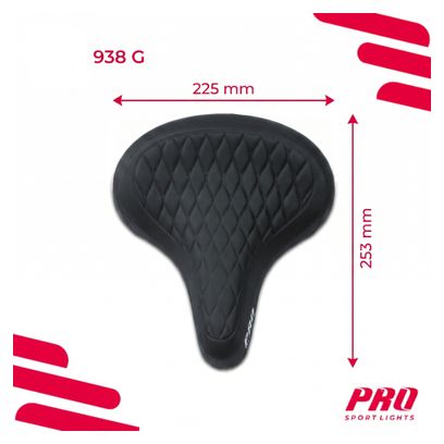 Selle de vélo Royal Cruiser - Noire - Rembourrage en mousse unisexe
