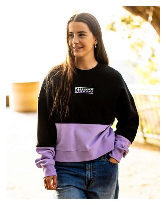 Sudadera DHaRCO Crew Eclipse negra/morada para mujer