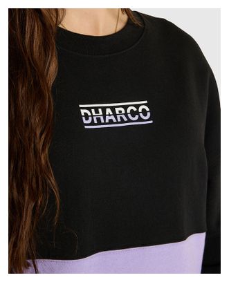 Sudadera DHaRCO Crew Eclipse negra/morada para mujer