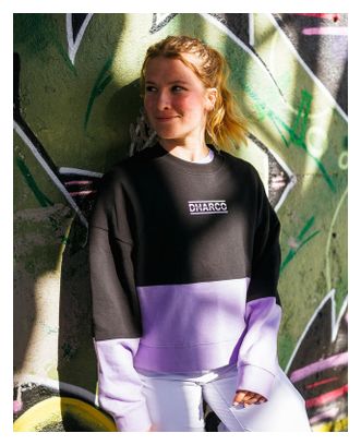 Sudadera DHaRCO Crew Eclipse negra/morada para mujer