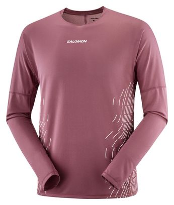 Maillot manches longues Salomon Sense Aero Graphic Rouge Homme