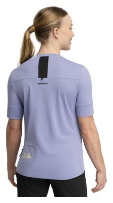 T-shirt cyclisme gravel femme Aria Pourpre