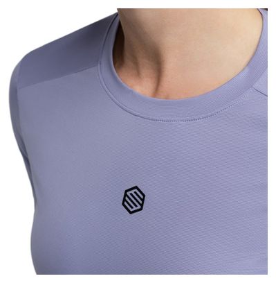 T-shirt cyclisme gravel femme Aria Pourpre