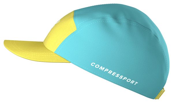 Casquette Compressport 5 Panel Jaune/Bleu