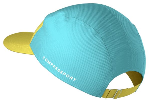 Casquette Compressport 5 Panel Jaune/Bleu