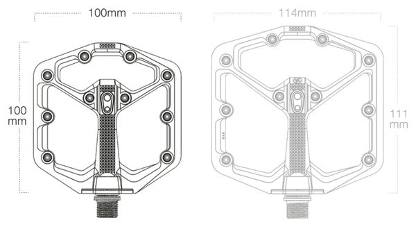 Crankbrothers Stamp 7 Small - Silver Edition Flat Pedals High-Polished Silver