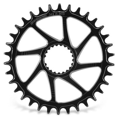 MTB-Kettenblatt Garbaruk Rund Direct Mount für Shimano Kurbelgarnitur 3mm Offset Schwarz